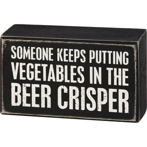 'Beer Crisper' Box Sign