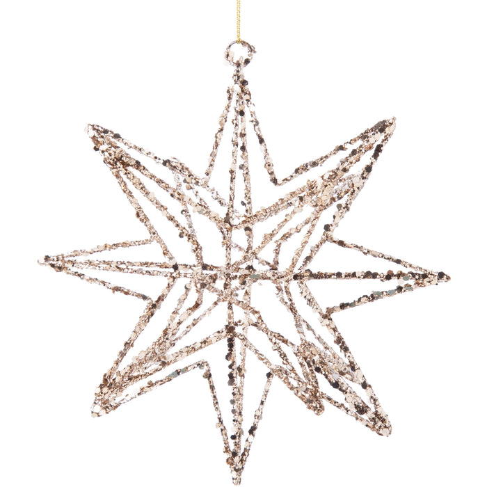 Champagne 3D Star Ornament