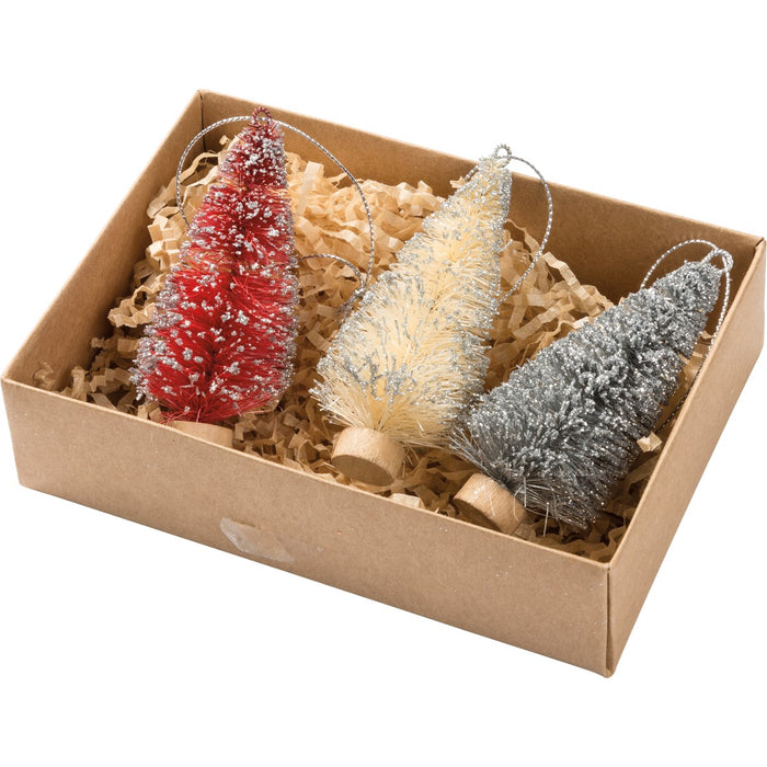 Farmhouse Bottle Brush Tree Set