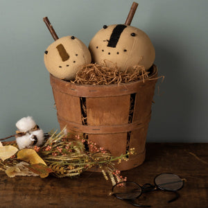 White Rustic Pumpkin Head Set