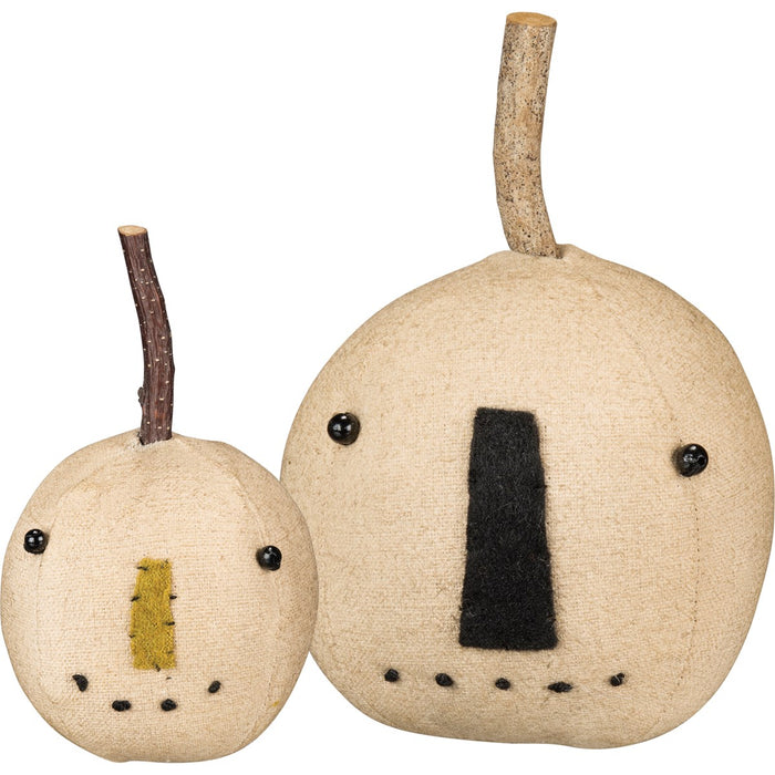 White Rustic Pumpkin Head Set