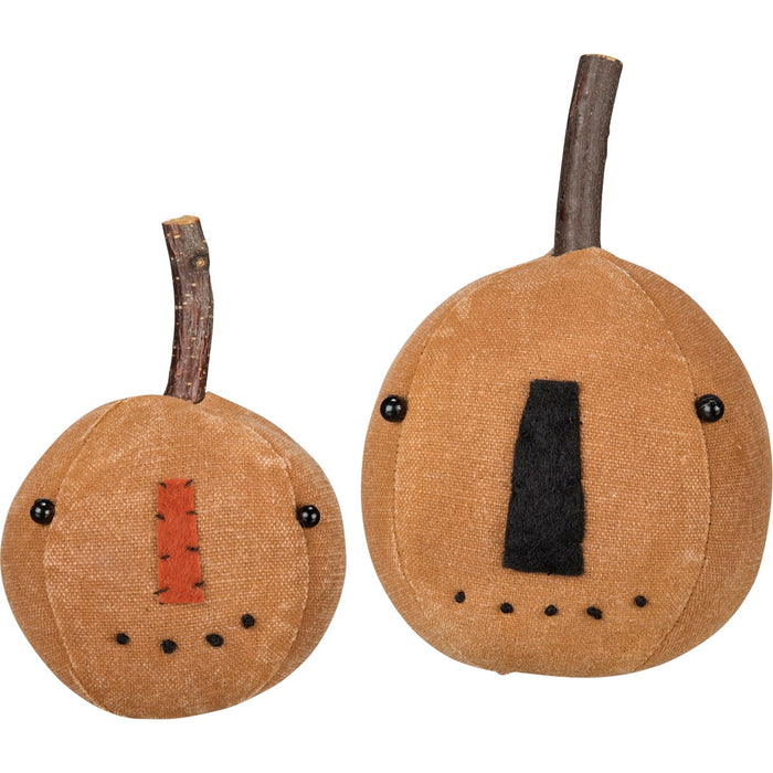 Orange Rustic Pumpkin Head Set