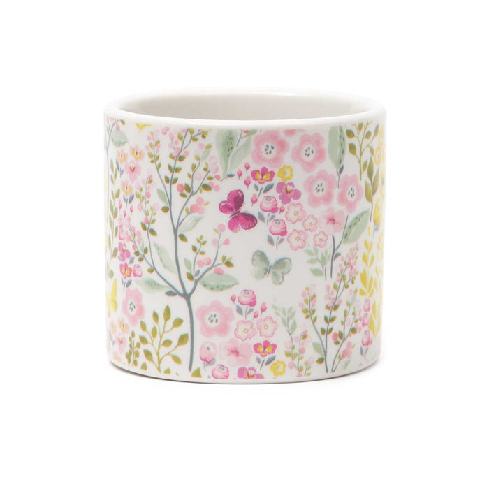 Small - Floral Garden Porcelain Pot