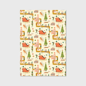 Elf Christmas Wrapping Paper - Single Sheet