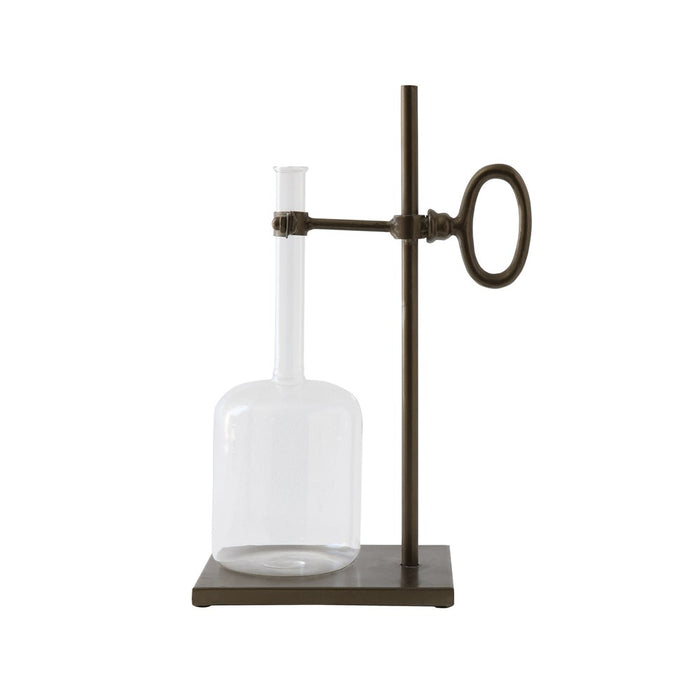 Glass Bottle w/ Metal Stand