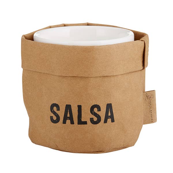 Salsa Holder with Ceramic Dish