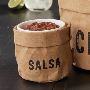 Salsa Holder with Ceramic Dish