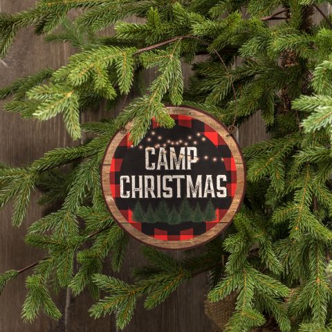 'Camp Christmas' with Border Ornament