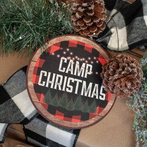 'Camp Christmas' with Border Ornament