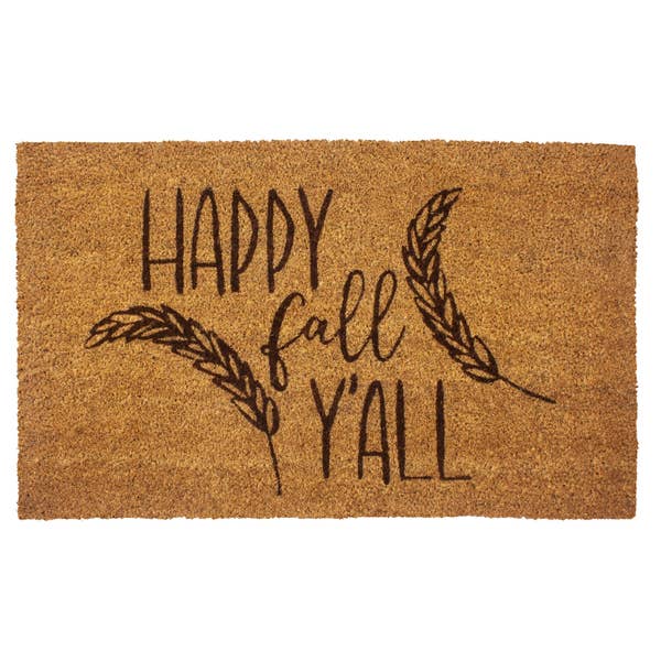 "Happy Fall Y'all" Coir Doormat