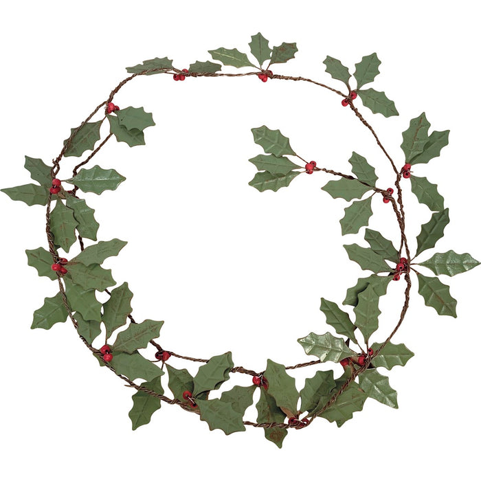 Holly Leaves - Metal Garland