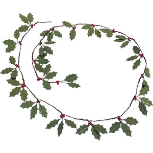 Holly Leaves - Metal Garland