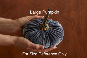 Large Velvet Pumpkin - GRAY