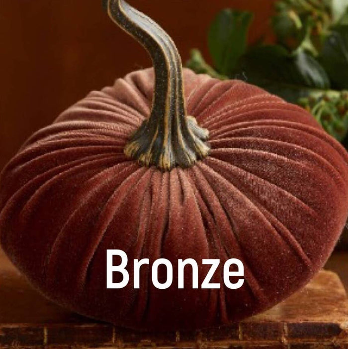 Small Velvet Pumpkin - BRONZE