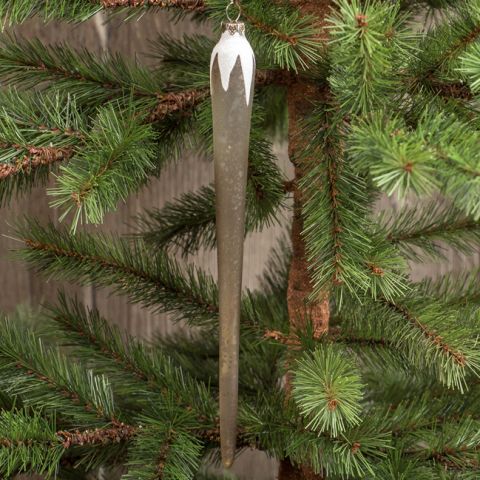Smoke Ombre Icicle Ornaments - Set of 3