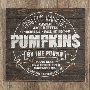 PUMPKIN VARIETIES SIGN