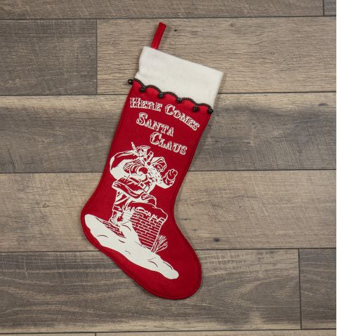 Red 'Santa in Chimney' Stocking