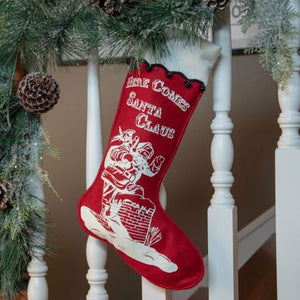 Red 'Santa in Chimney' Stocking