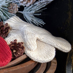 White Mitten Pair