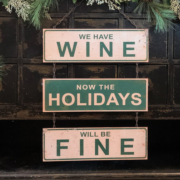 Holiday Wine Sign