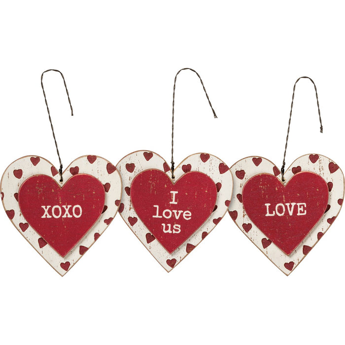 Wooden Heart Ornaments