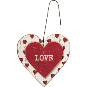 Wooden Heart Ornaments