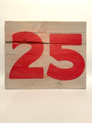 '25' Christmas Sign