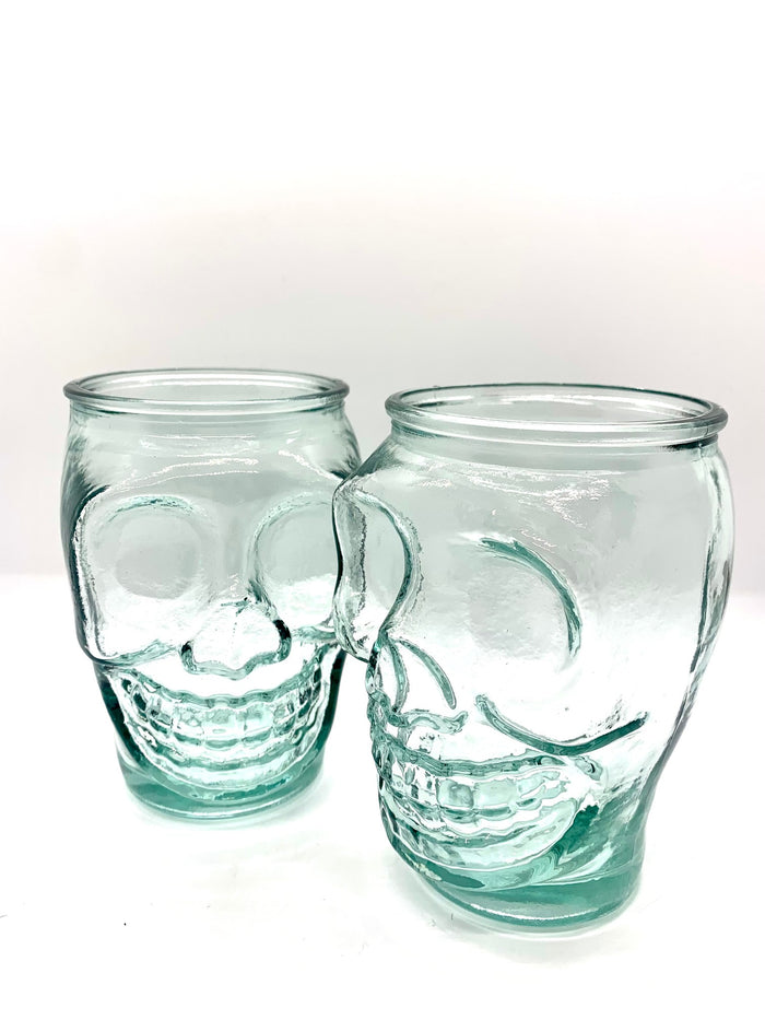 Recycled Glass Skull Cup