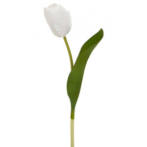 Dutch "Real-Touch" Tulip Stem - WHITE