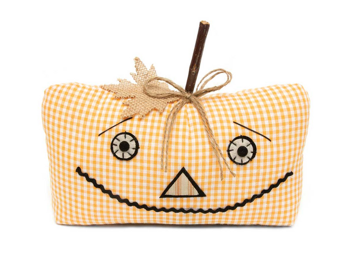 Jack-o-Lantern Plaid Pillow