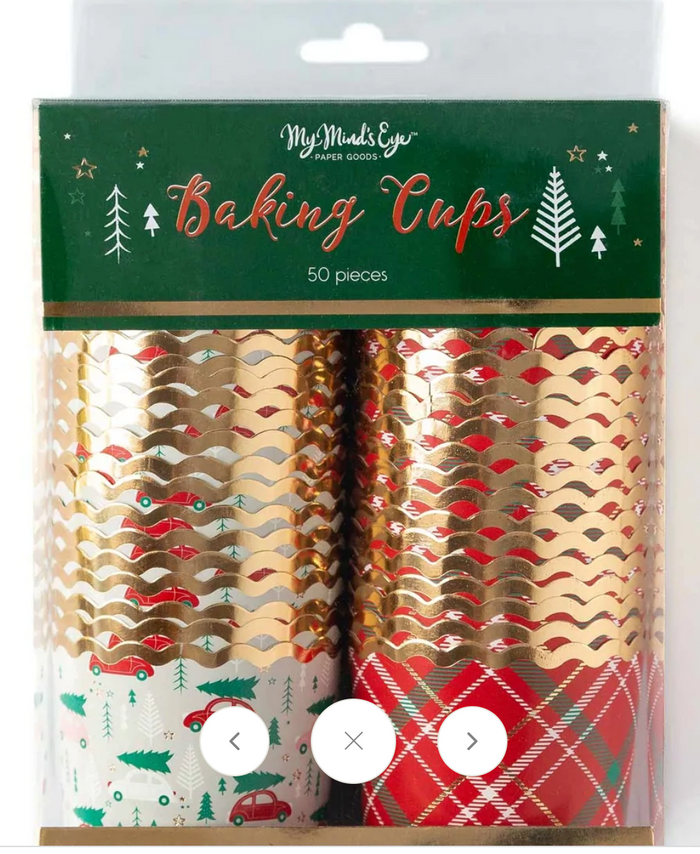 Foiled Christmas Transportation Food Cups