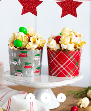 Foiled Christmas Transportation Food Cups