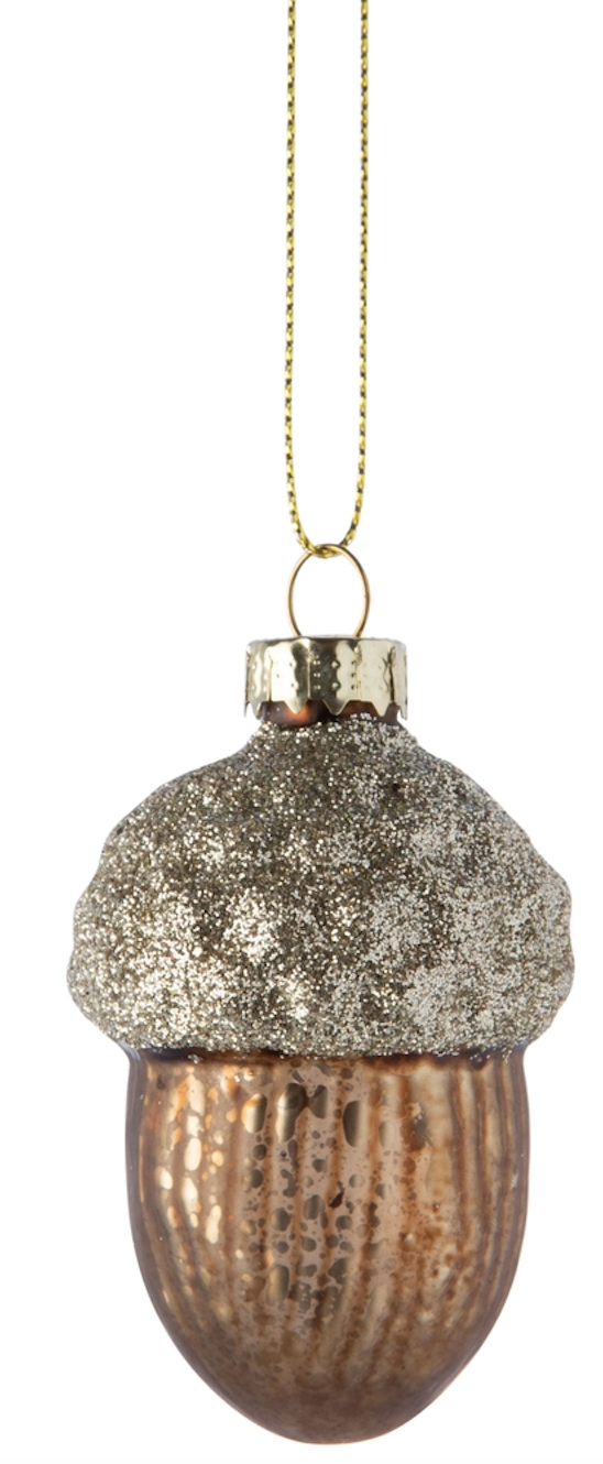 Glass Acorn Ornament