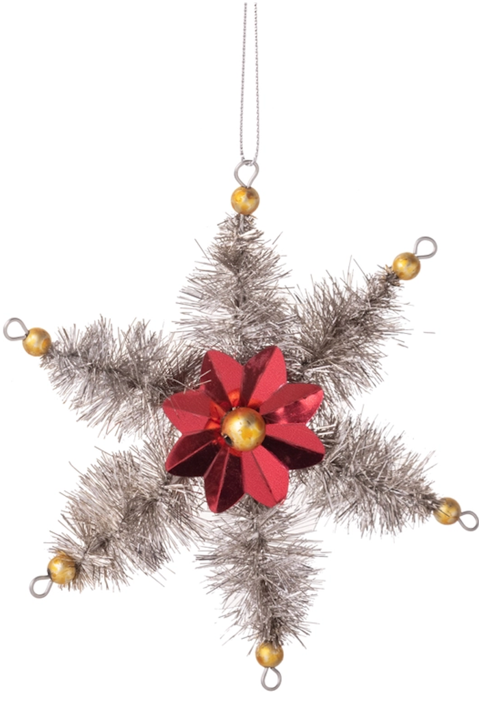 Bristle Star Ornament - Red