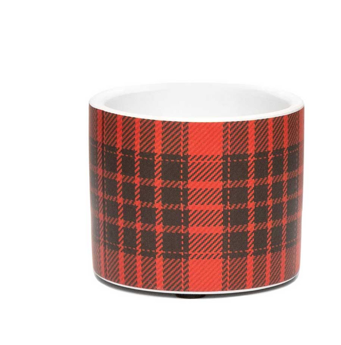 Red & Black Plaid Pot - Small