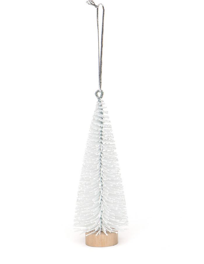 White Bristle Tree Ornament