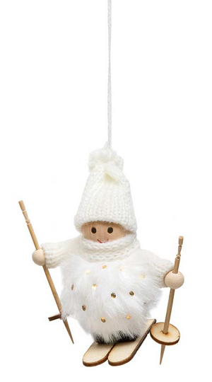 Mini Skier Ornament