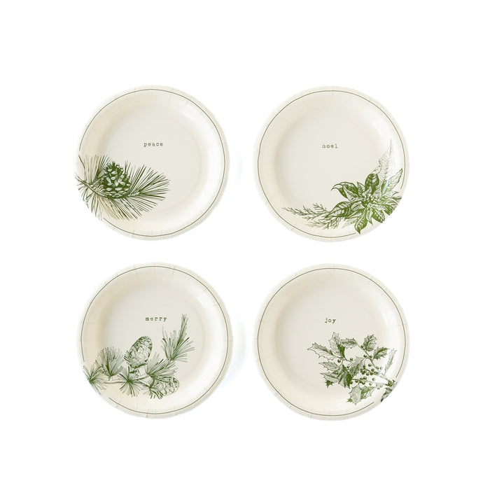 Botanical Green Vignette 7" Plate Set