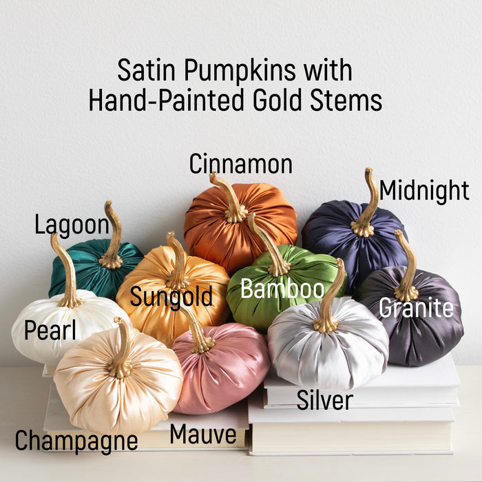 Small Satin Pumpkin - CINNAMON