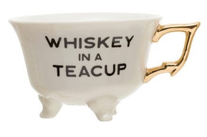 Footed Teacup with Saying