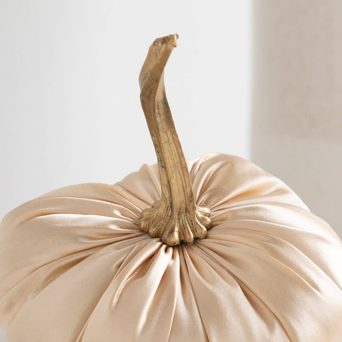 Small Satin Pumpkin - CHAMPAGNE