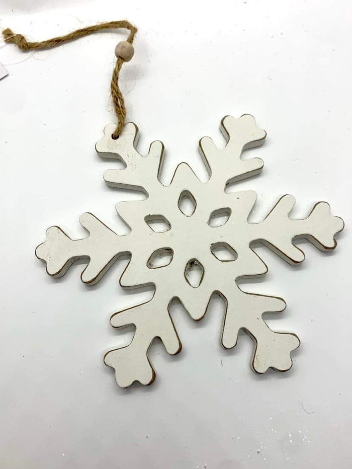 Wood Snowflake Ornament