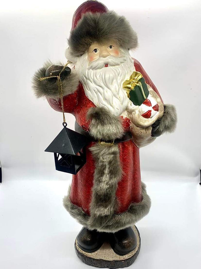 Ceramic Santa with Lantern